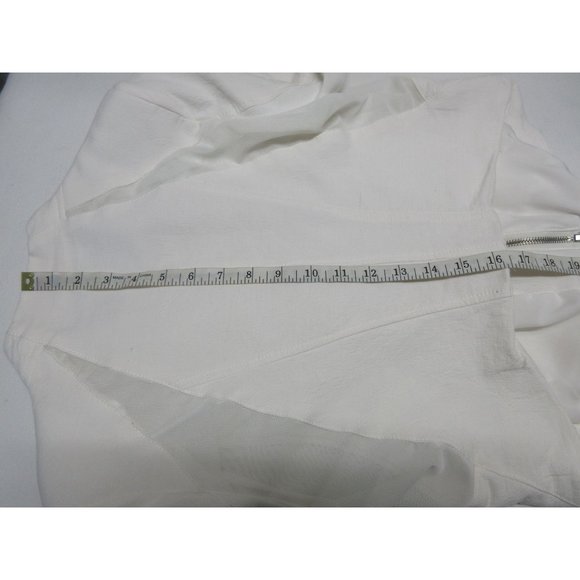 BlankNYC white collarless crop Motor City moto jacket - Picture 11 of 12